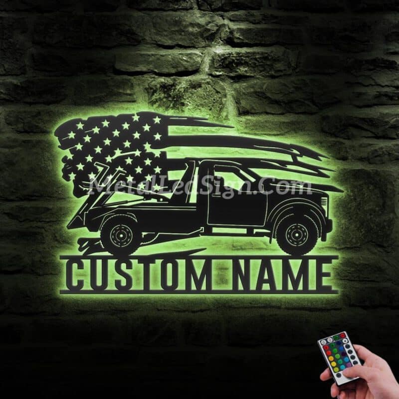 Custom-Us-Rotator-Tow-Truck-Driver-Metal-Wall-Art-Led-Light-5-3