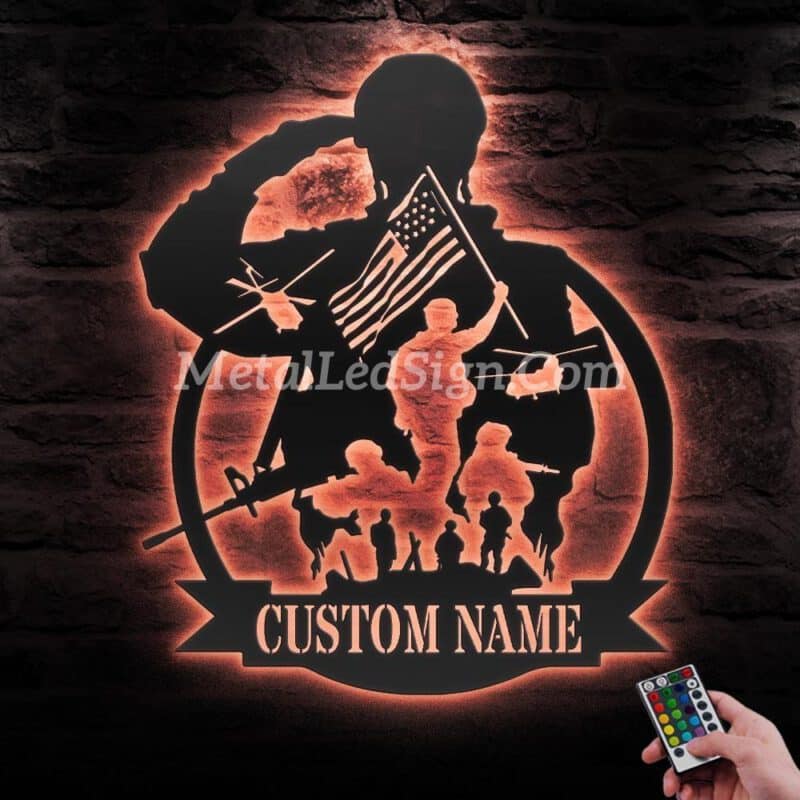 Custom-Us-Soldier-Military-Metal-Wall-Art-Led-Light-6