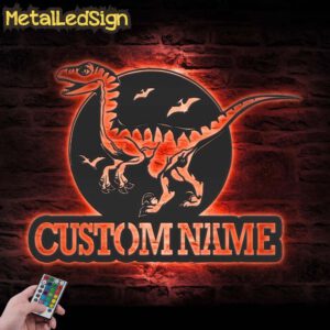 Custom-Velociraptor-Dinosaur-Metal-Wall-Art-LED-Light-3.jpg