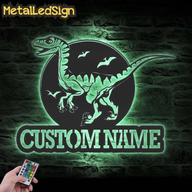 Custom-Velociraptor-Dinosaur-Metal-Wall-Art-LED-Light-7.jpg