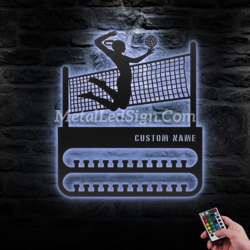 Custom-Volleyball-Medal-Hanger-With-Led-Light-3