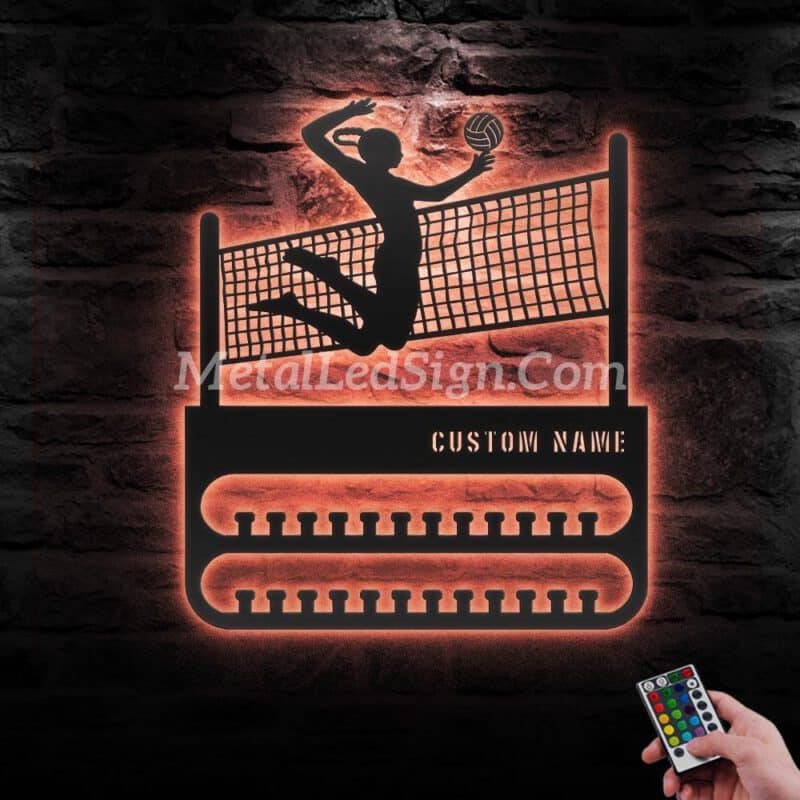 Custom-Volleyball-Medal-Hanger-With-Led-Light-5