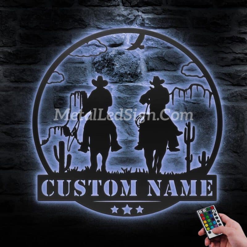 Custom-Western-Cowboy-Texas-Metal-Wall-Art-Led-Light-3-1