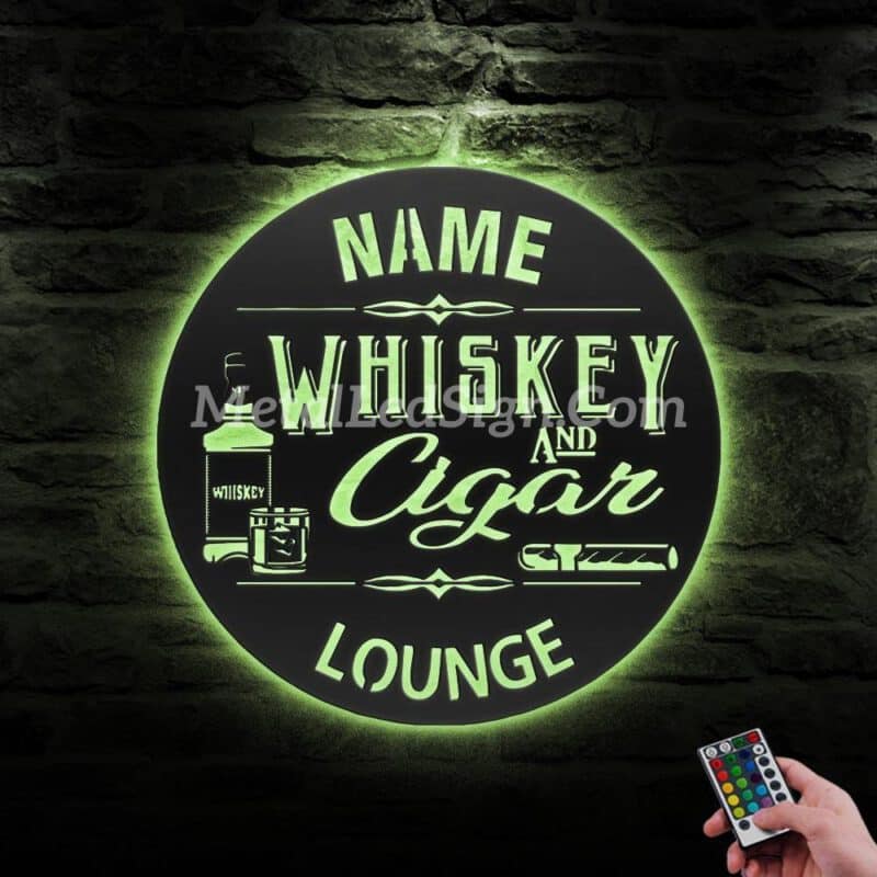 Custom-Whiskey-And-Cigar-Lounge-Metal-Wall-Art-Led-Light-5