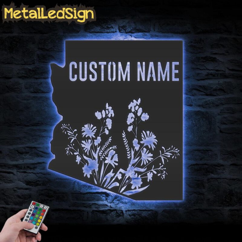 Custom-Wild-Flower-Arizona-State-Metal-Wall-Art-LED-Light-3.jpg