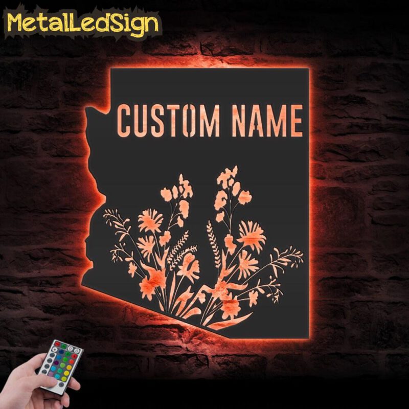 Custom-Wild-Flower-Arizona-State-Metal-Wall-Art-LED-Light-5.jpg