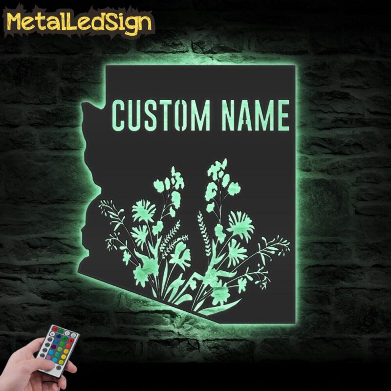 Custom-Wild-Flower-Arizona-State-Metal-Wall-Art-LED-Light-7.jpg