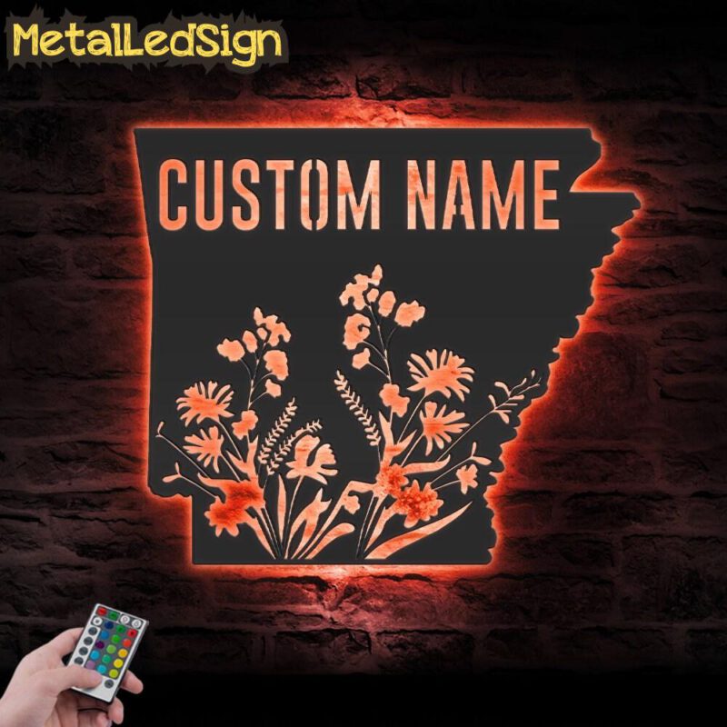 Custom-Wild-Flower-Arkansas-State-Metal-Wall-Art-LED-Light-5.jpg