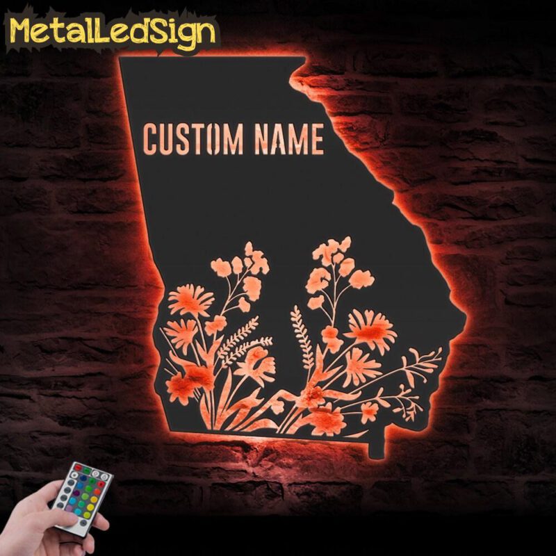 Custom-Wild-Flower-Georgia-State-Metal-Wall-Art-LED-Light-7.jpg