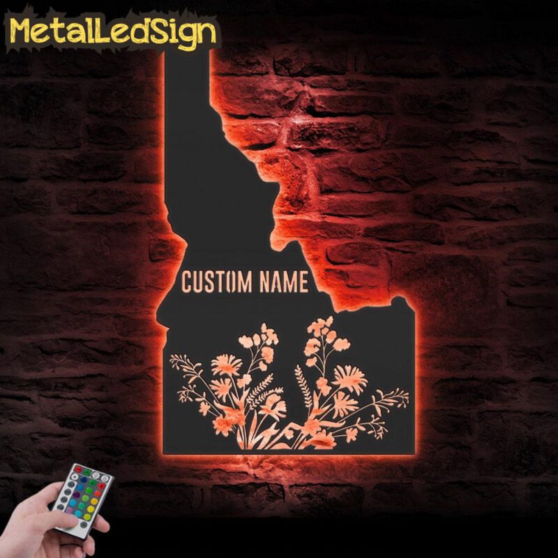 Custom-Wild-Flower-Idaho-State-Metal-Wall-Art-LED-Light-5.jpg