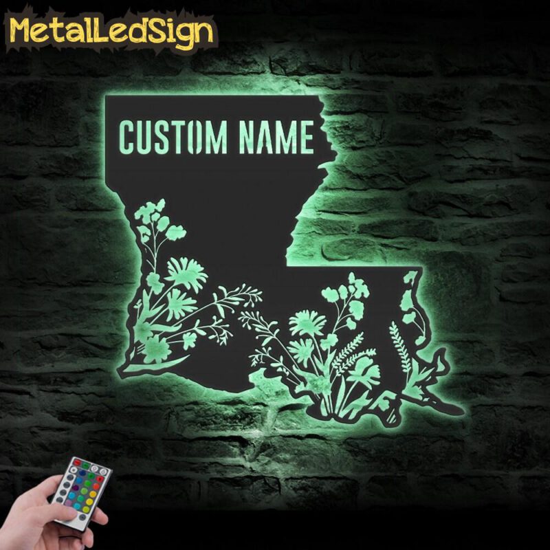 Custom-Wild-Flower-Louisiana-State-Metal-Wall-Art-LED-Light-5.jpg