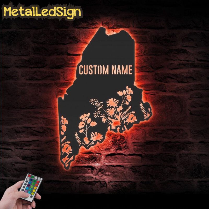 Custom-Wild-Flower-Maine-State-Metal-Wall-Art-LED-Light-5.jpg