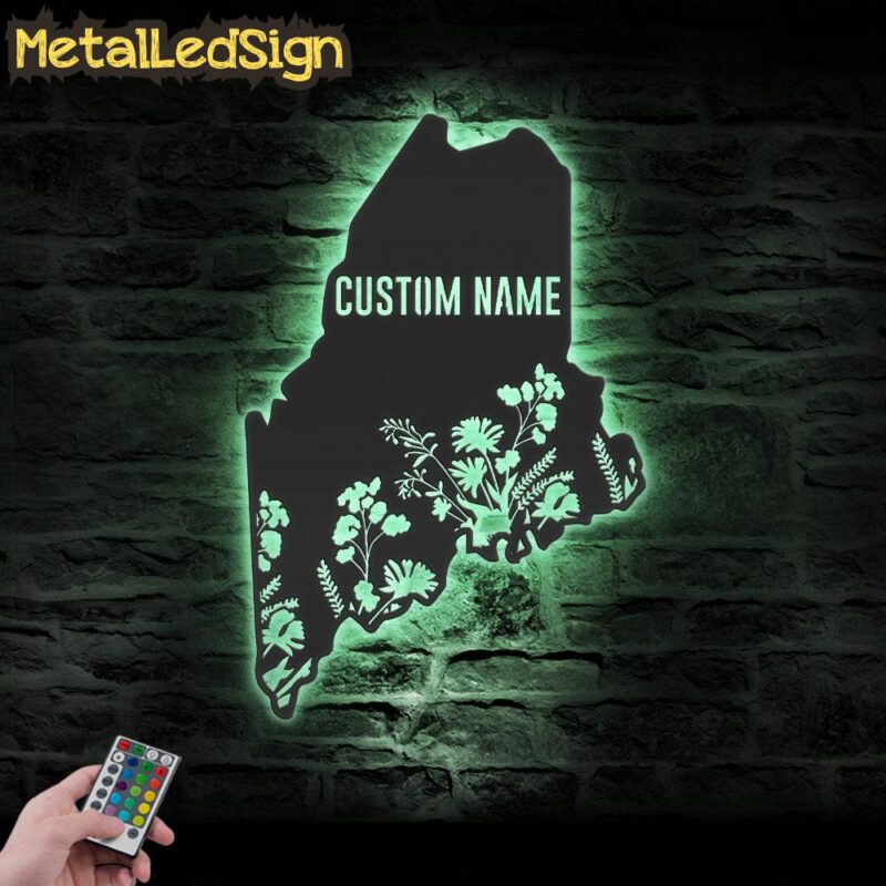 Custom-Wild-Flower-Maine-State-Metal-Wall-Art-LED-Light-7.jpg