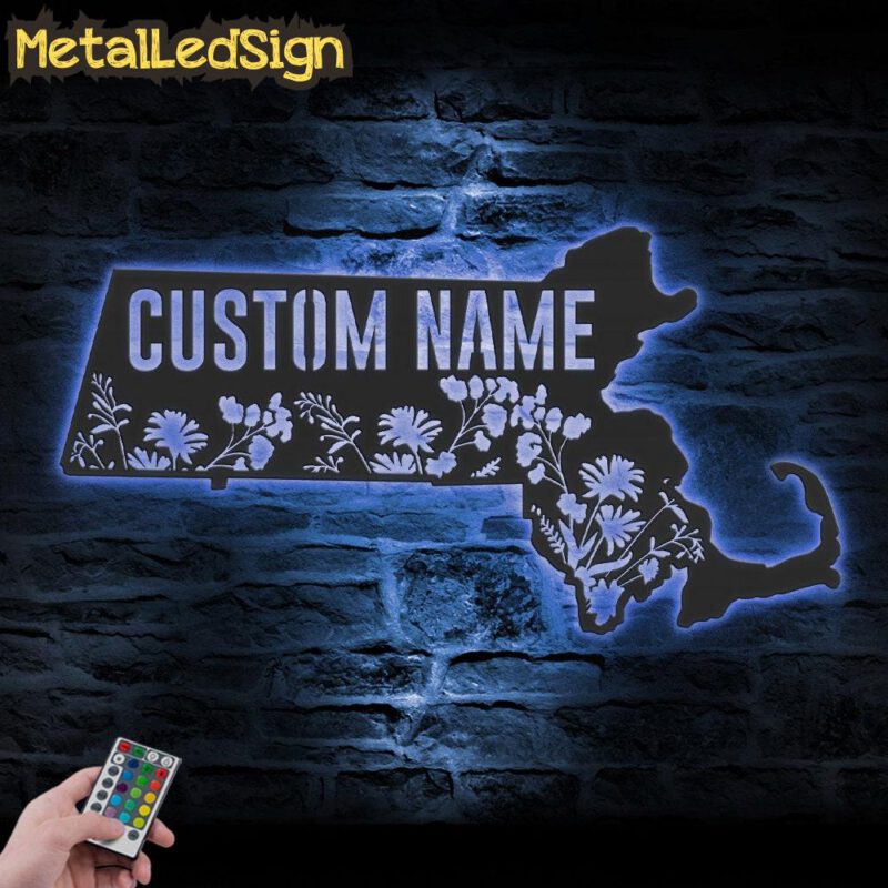 Custom-Wild-Flower-Massachusetts-State-Metal-Wall-Art-LED-Light-3.jpg