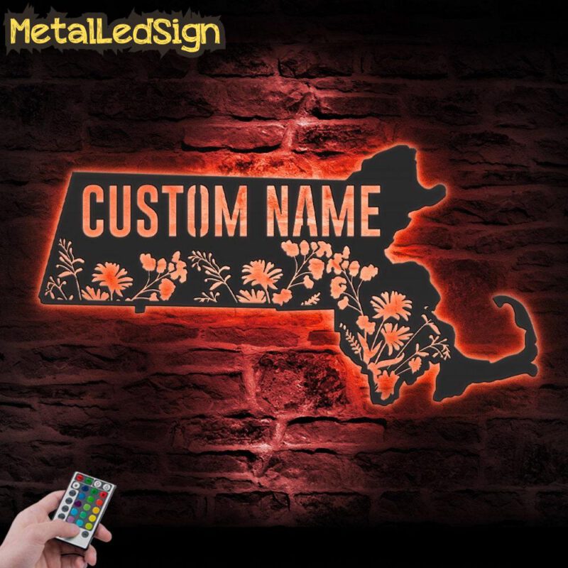 Custom-Wild-Flower-Massachusetts-State-Metal-Wall-Art-LED-Light-5.jpg