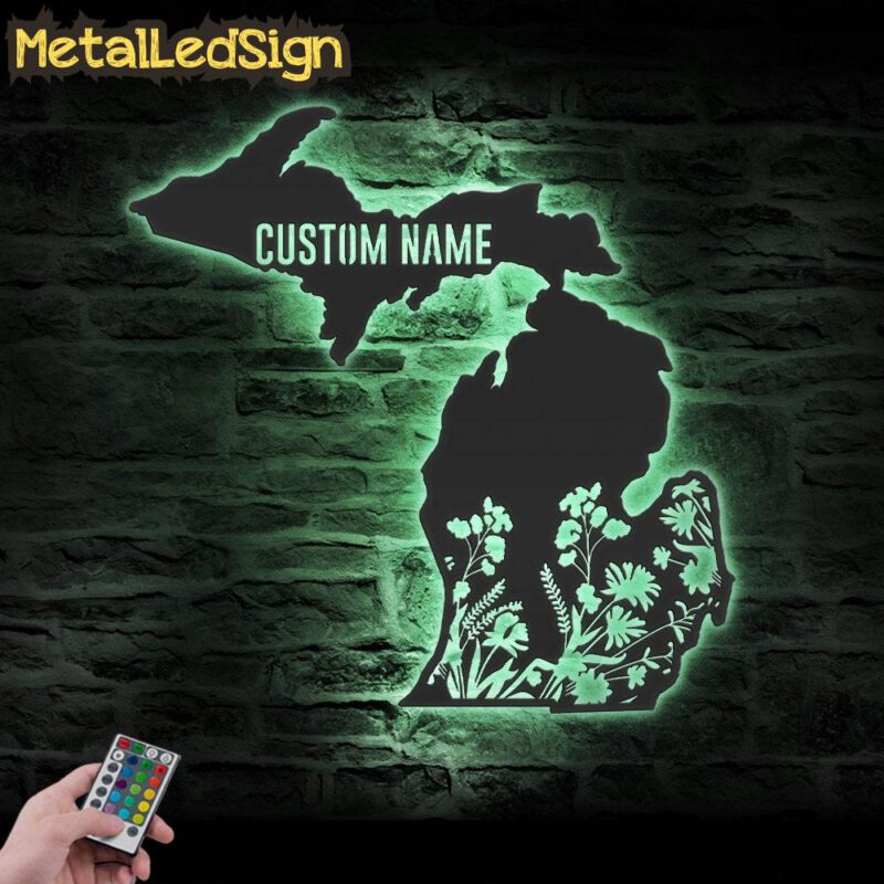 Custom-Wild-Flower-Michigan-State-Metal-Wall-Art-LED-Light-7.jpg