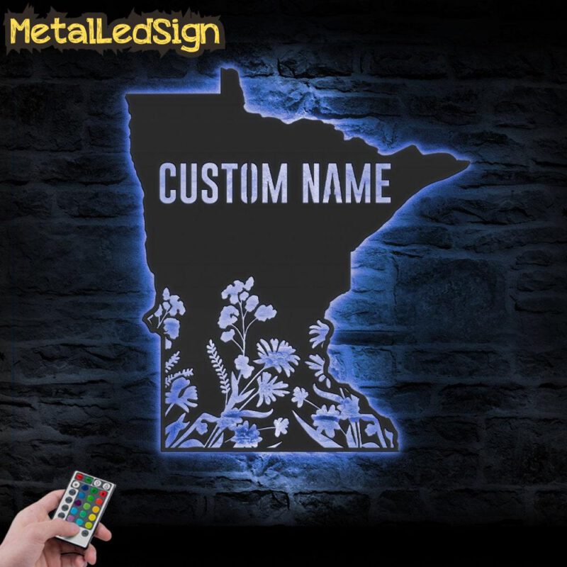 Custom-Wild-Flower-Minnesota-State-Metal-Wall-Art-LED-Light-3.jpg