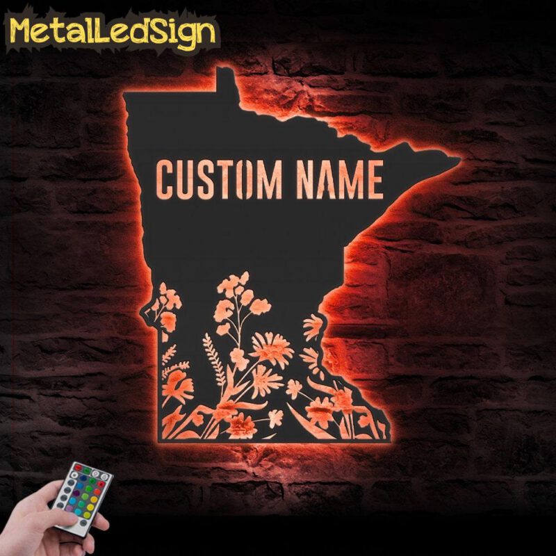 Custom-Wild-Flower-Minnesota-State-Metal-Wall-Art-LED-Light-5.jpg