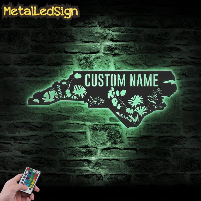 Custom-Wild-Flower-North-Carolina-State-Metal-Wall-Art-LED-Light-7.jpg