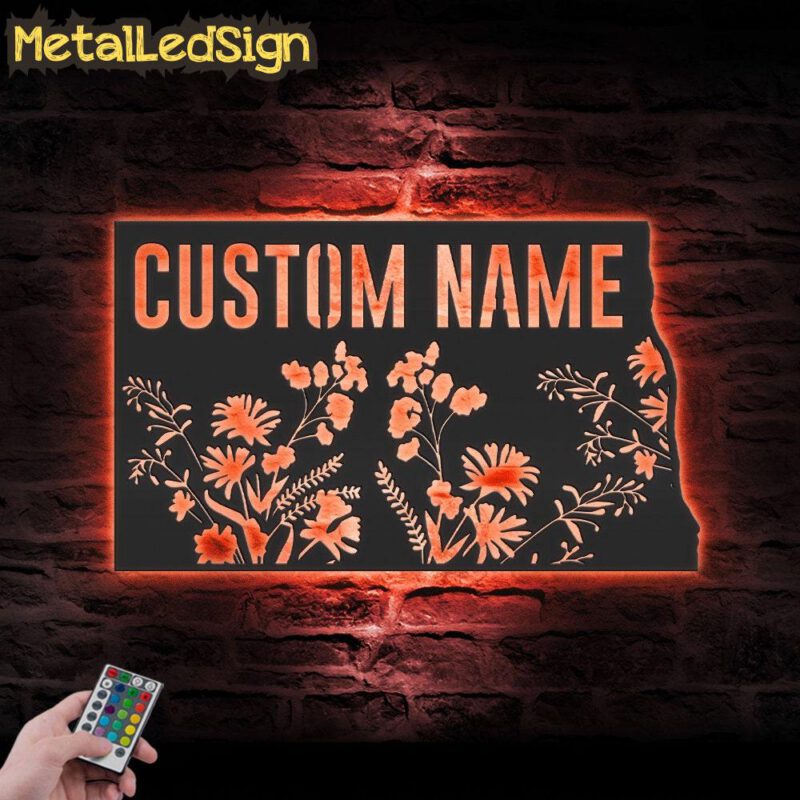 Custom-Wild-Flower-North-Dakota-State-Metal-Wall-Art-LED-Light-5.jpg