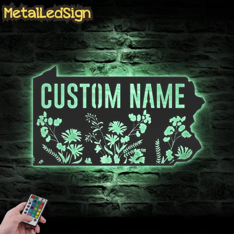 Custom-Wild-Flower-Pennsylvania-State-Metal-Wall-Art-LED-Light-7.jpg