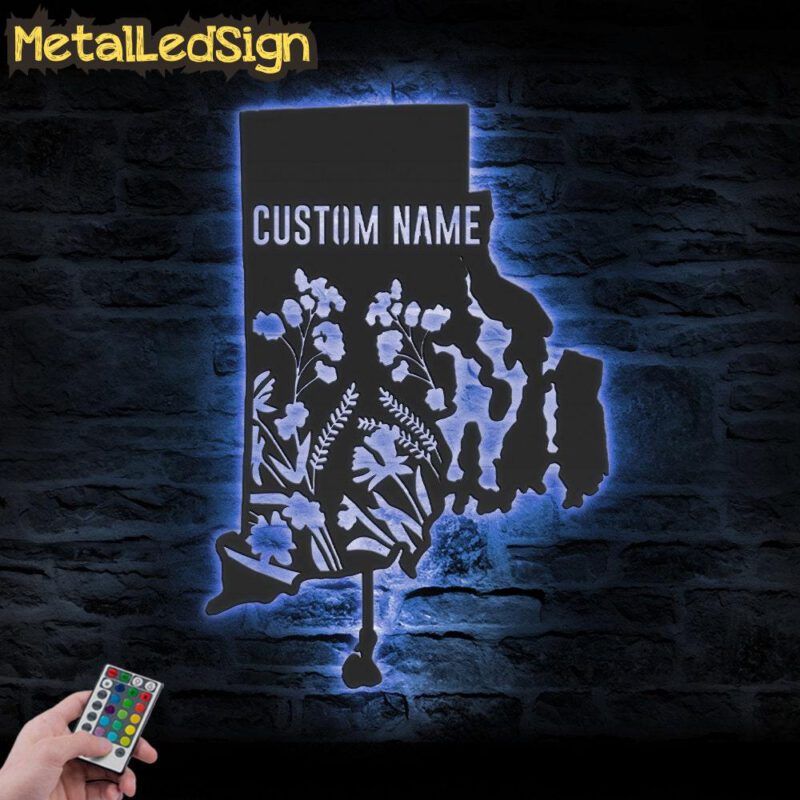 Custom-Wild-Flower-Rhode-Island-State-Metal-Wall-Art-LED-Light-3.jpg