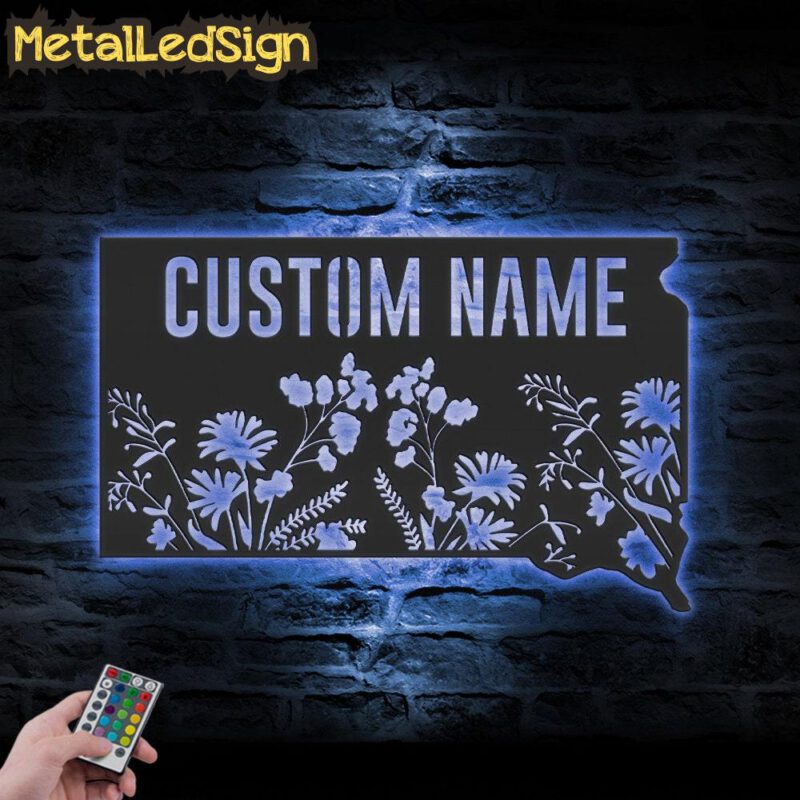 Custom-Wild-Flower-South-Dakota-State-Metal-Wall-Art-LED-Light-3.jpg