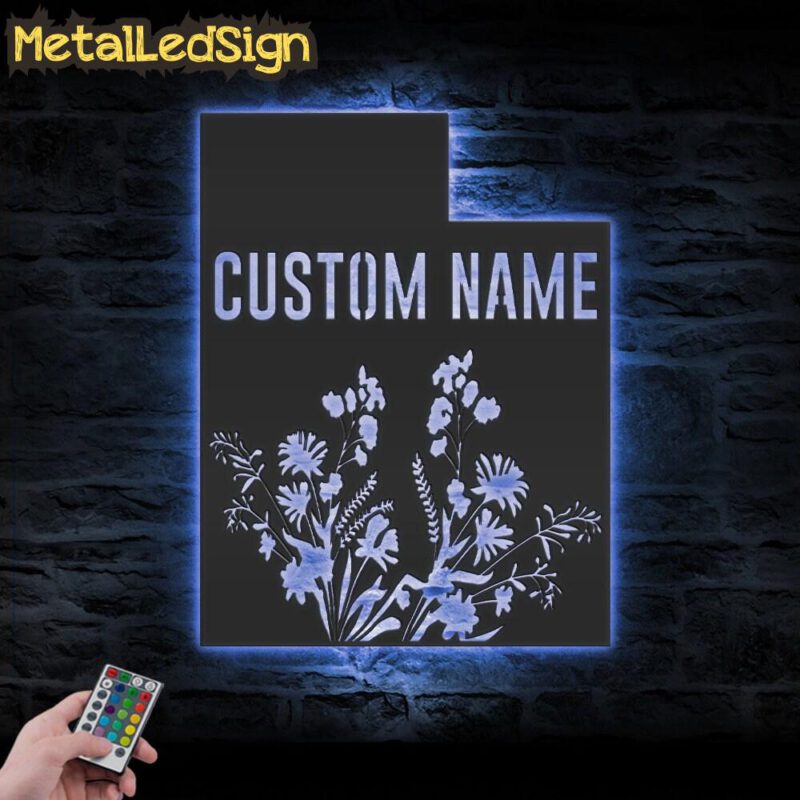 Custom-Wild-Flower-Utah-State-Metal-Wall-Art-LED-Light-5.jpg