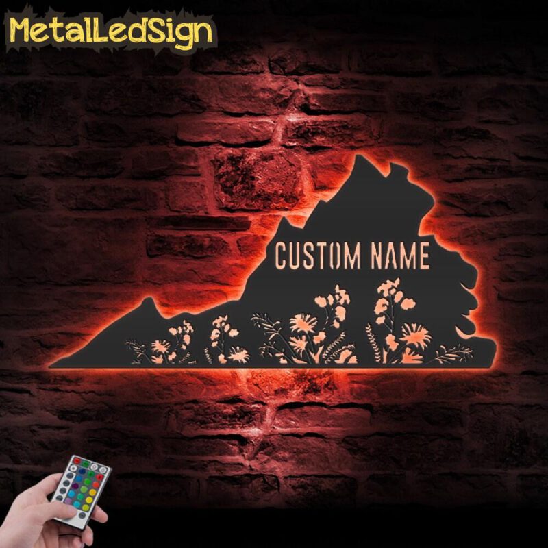 Custom-Wild-Flower-Virginia-State-Metal-Wall-Art-LED-Light-5.jpg