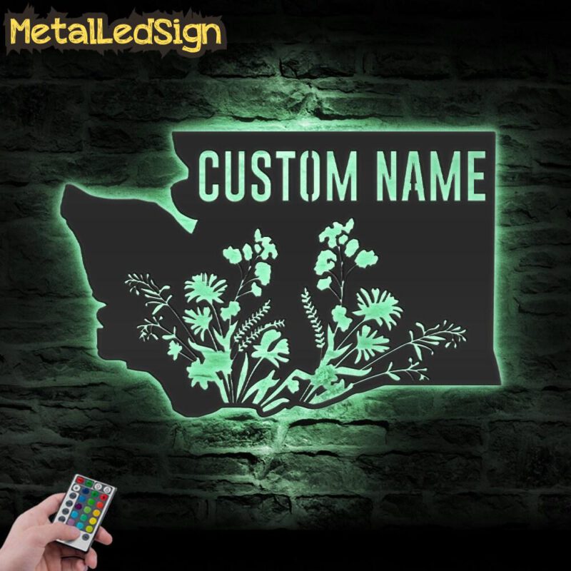 Custom-Wild-Flower-Washington-State-Metal-Wall-Art-LED-Light-7.jpg