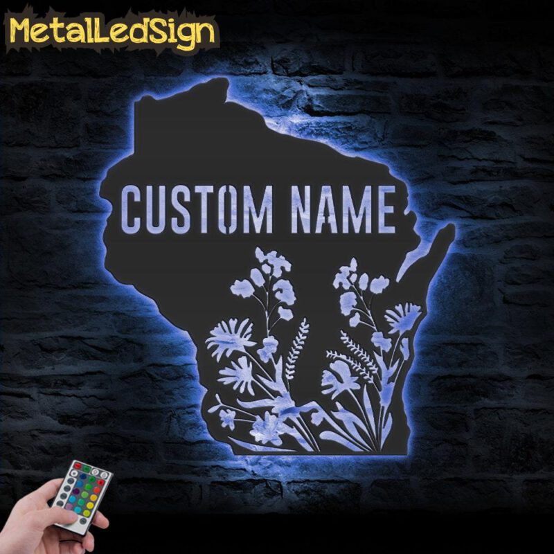 Custom-Wild-Flower-Wisconsin-State-Metal-Wall-Art-LED-Light-3.jpg