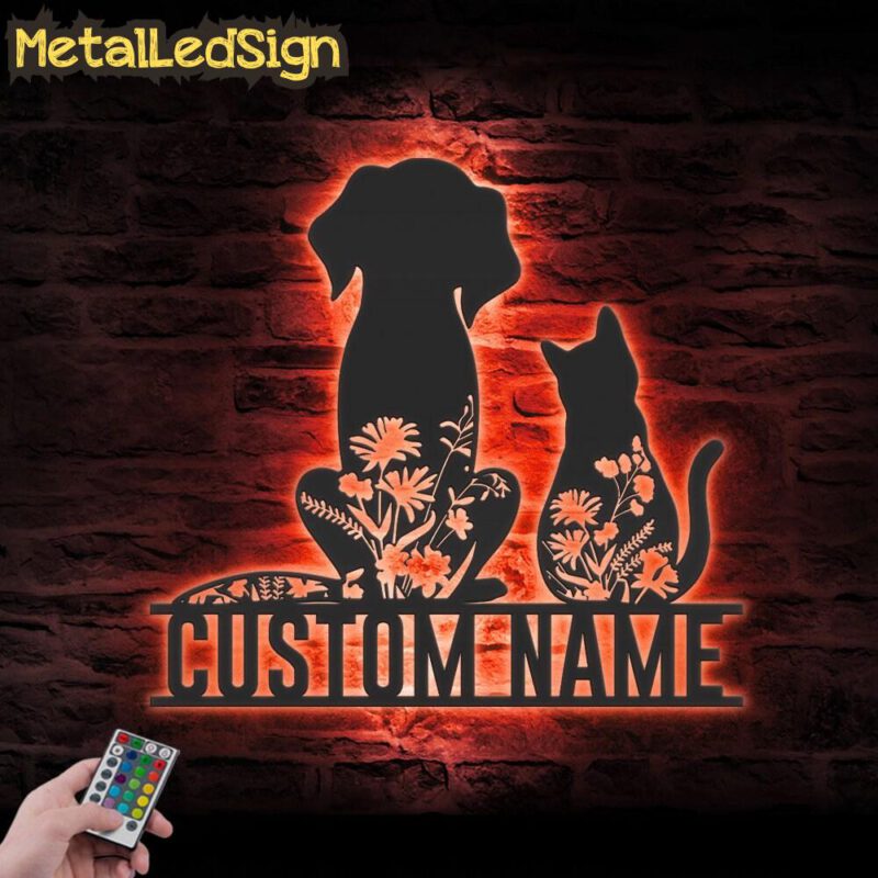 Custom-WildFlower-Dog-Cat-Metal-Wall-Art-LED-Light-5.jpg