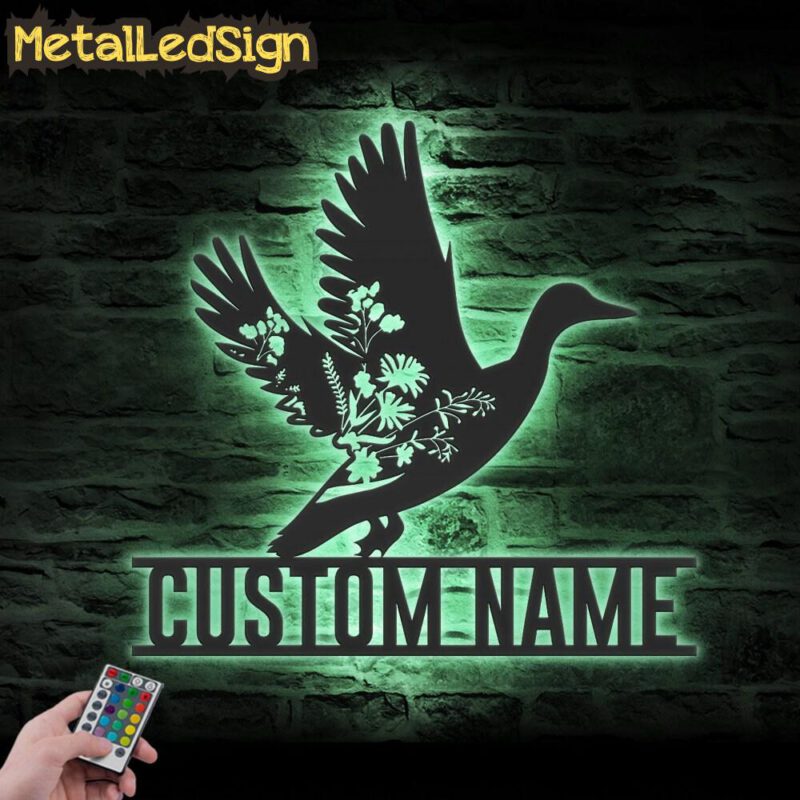 Custom-WildFlower-Duck-Flying-Metal-Wall-Art-LED-Light-7.jpg