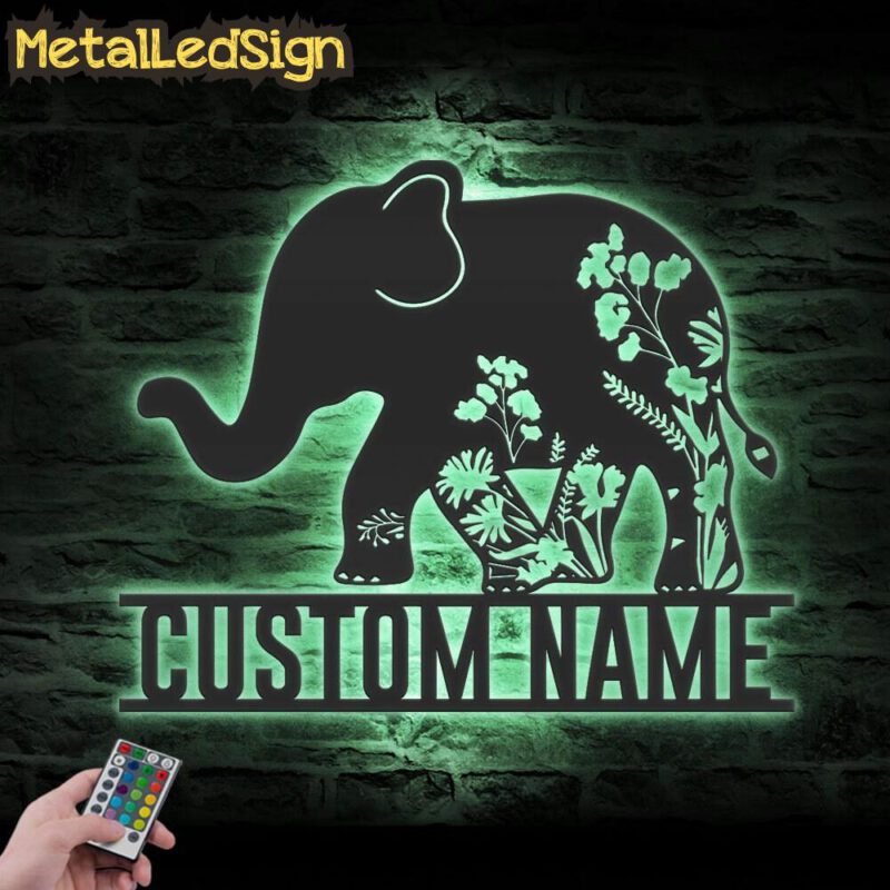 Custom-WildFlower-Elephant-Metal-Wall-Art-LED-Light-7.jpg