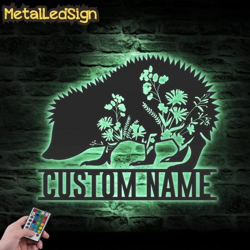 Custom-WildFlower-Hedgehog-Metal-Wall-Art-LED-Light-7.jpg