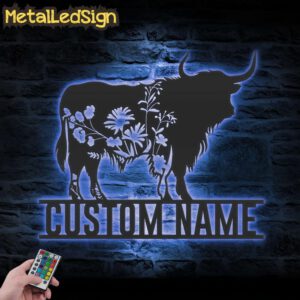 Custom-WildFlower-Highland-Cow-Metal-Wall-Art-LED-Light-3.jpg