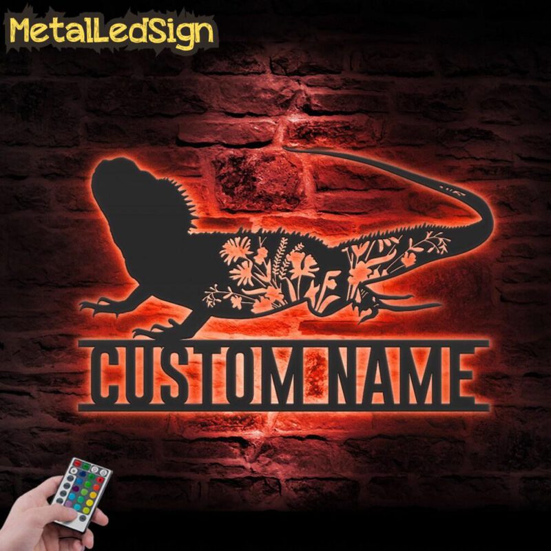 Custom-WildFlower-Iguana-Lizard-Metal-Wall-Art-LED-Light-5.jpg