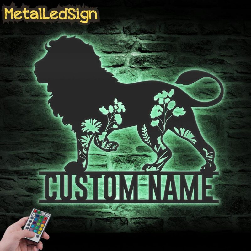 Custom-WildFlower-Lion-Metal-Wall-Art-LED-Light-7.jpg