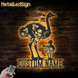 Custom-WildFlower-Ostrich-Mom-Child-Metal-Wall-Art-LED-Light-Images.jpg