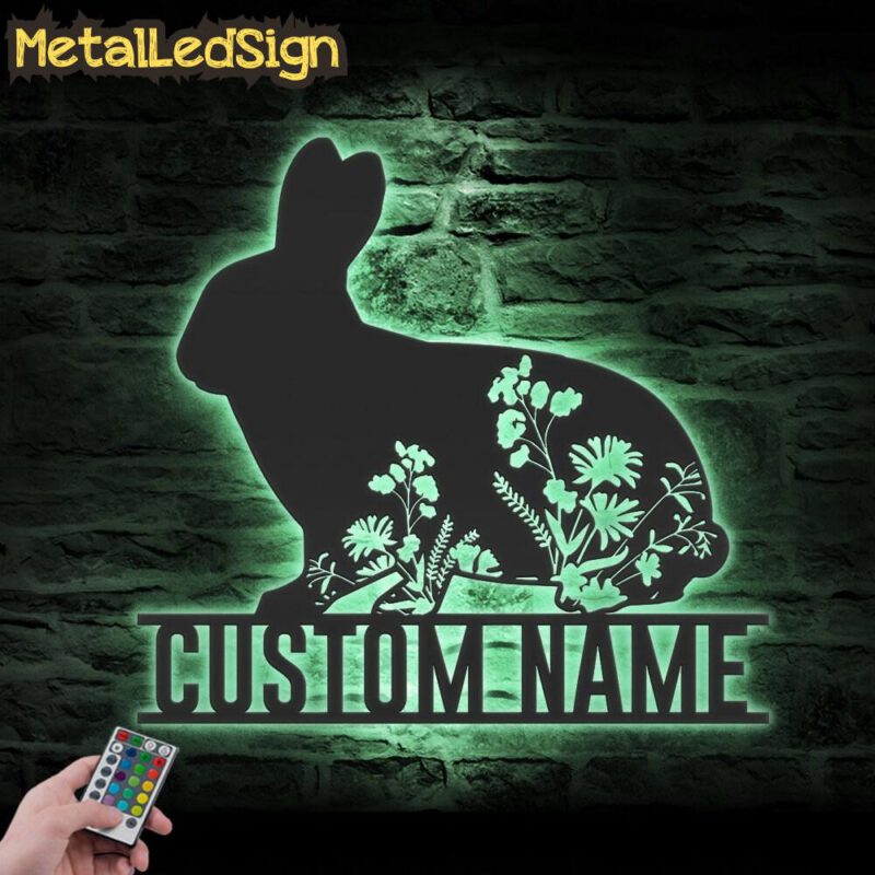 Custom-WildFlower-Rabbit-Metal-Wall-Art-LED-Light-7.jpg