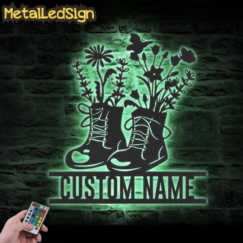 Custom-Wildflower-Boots-Metal-Wall-Art-LED-Light-5.jpg