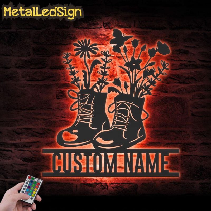 Custom-Wildflower-Boots-Metal-Wall-Art-LED-Light-7.jpg