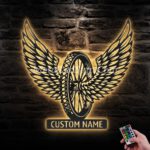 Custom-Winged-Wheel-Motocross-Biker-Metal-Wall-Art-Led-Light-Images-1