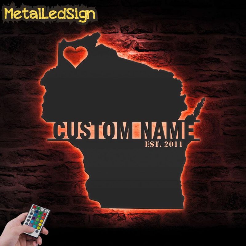 Custom-Wisconsin-Map-Metal-Wall-Art-LED-Light-5.jpg