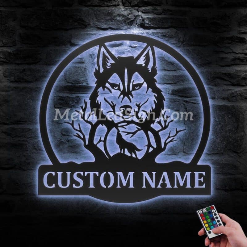 Custom-Wolf-Metal-Wall-Art-Led-Light-3-1