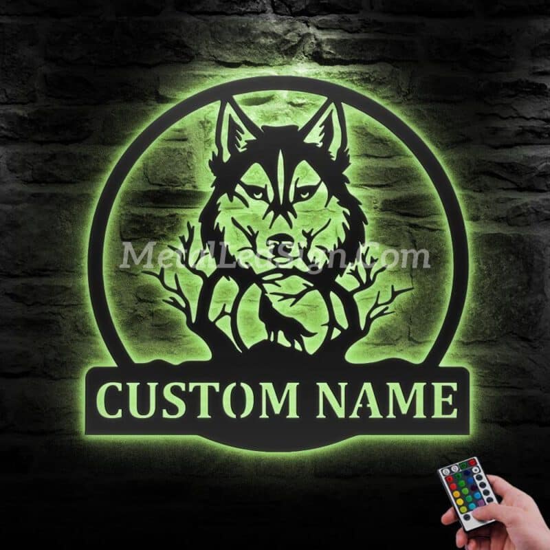 Custom-Wolf-Metal-Wall-Art-Led-Light-6