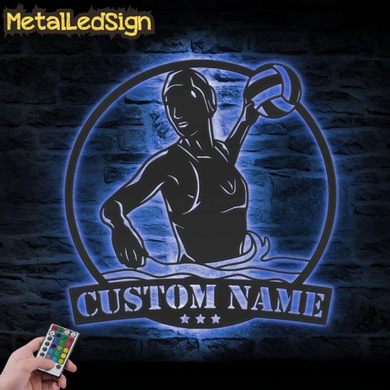 Custom-Woman-Water-Polo-Player-Metal-Wall-Art-LED-Light-3.jpg