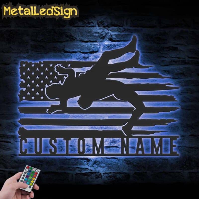 Custom-Wrestling-US-Flag-Metal-Wall-Art-LED-Light-3.jpg