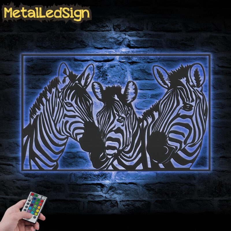 Custom-Zebra-Horse-Metal-Wall-Art-LED-Light-3.jpg