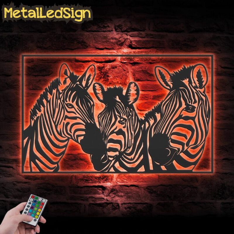 Custom-Zebra-Horse-Metal-Wall-Art-LED-Light-5.jpg